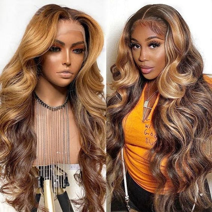 Body Wave Virgin Hair Lace Wig 180% Density 27/4