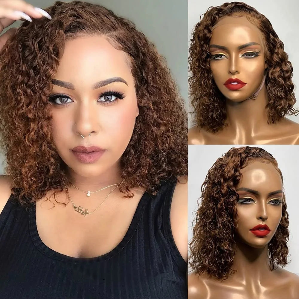 Bob Deep Wave Virgin Hair Wig 180% Density