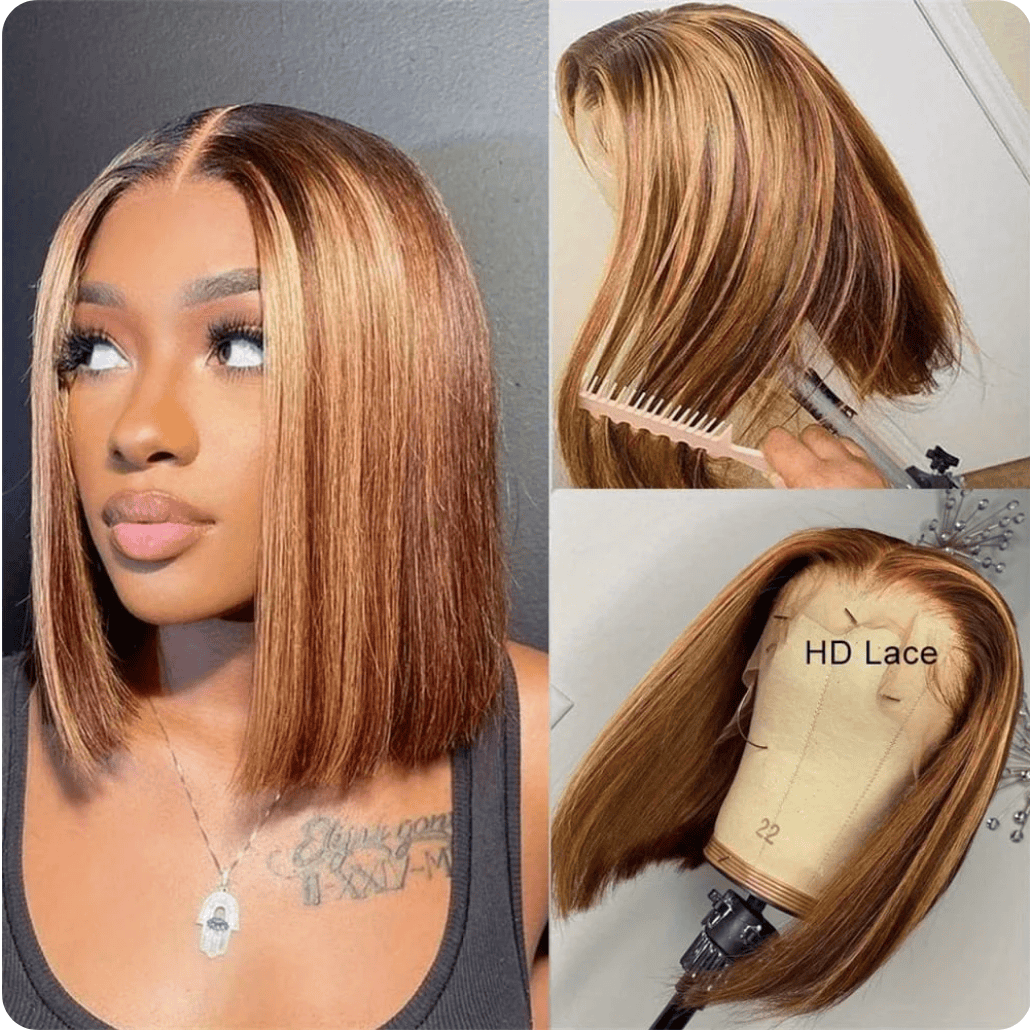 Bob Straight Virgin Hair Wig 200% Density