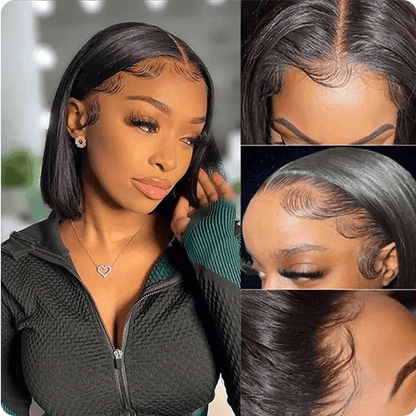 Bob Straight Virgin Hair Wig 200% Density