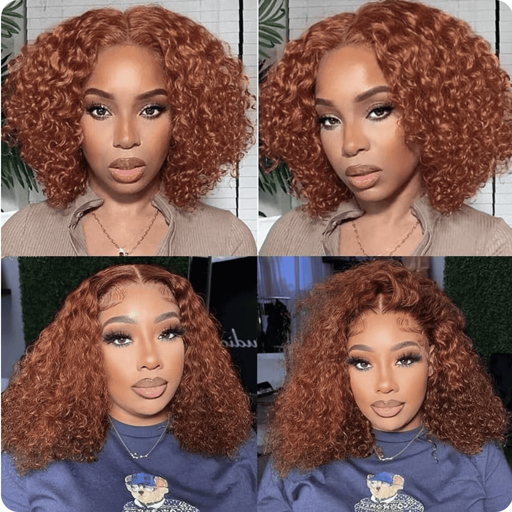 Bob Deep Wave Virgin Hair Wig 200% Density #350