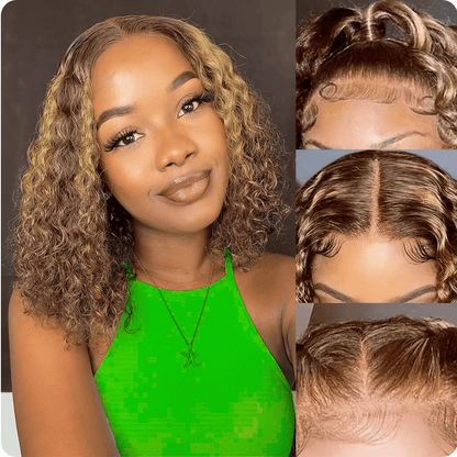 Bob Deep Wave Virgin Hair Wig 200% Density