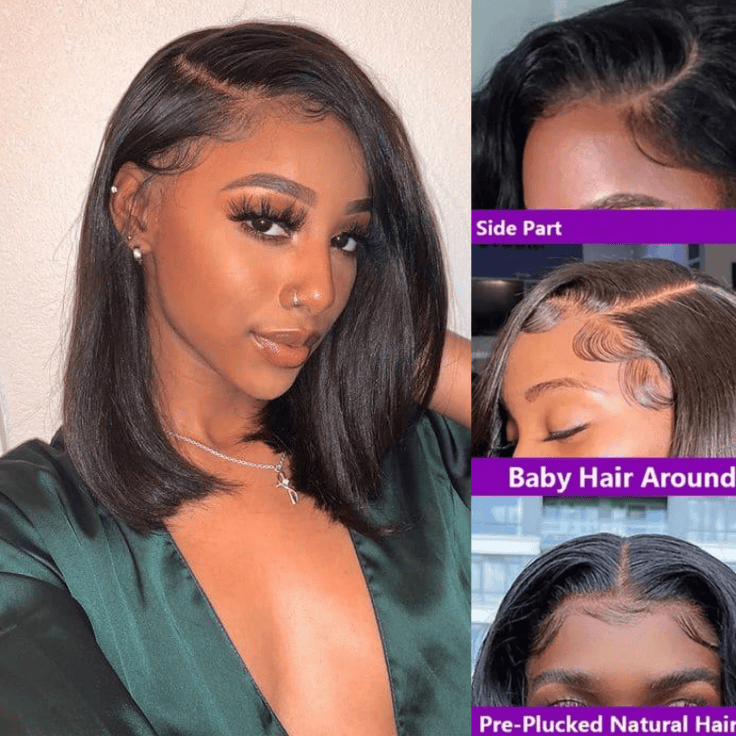 Bob Straight Virgin Hair Wig 200% Density