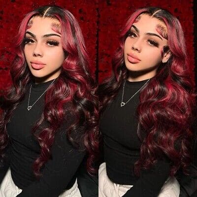 Body Wave Virgin Hair Lace Wig 180% Density 1B/99J