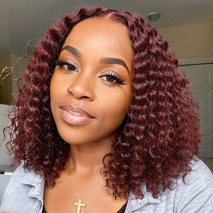 Bob Deep Wave Virgin Hair Wig 180% Density